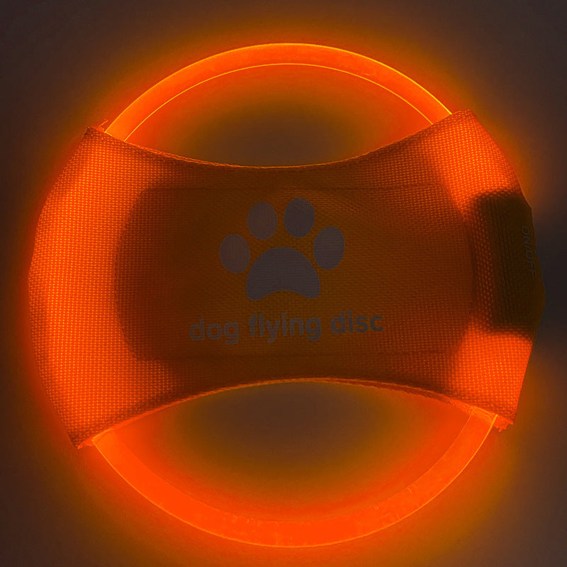 LED Glowing Dog Flying Disc – Light-Up Frisbee for Night Play & Training