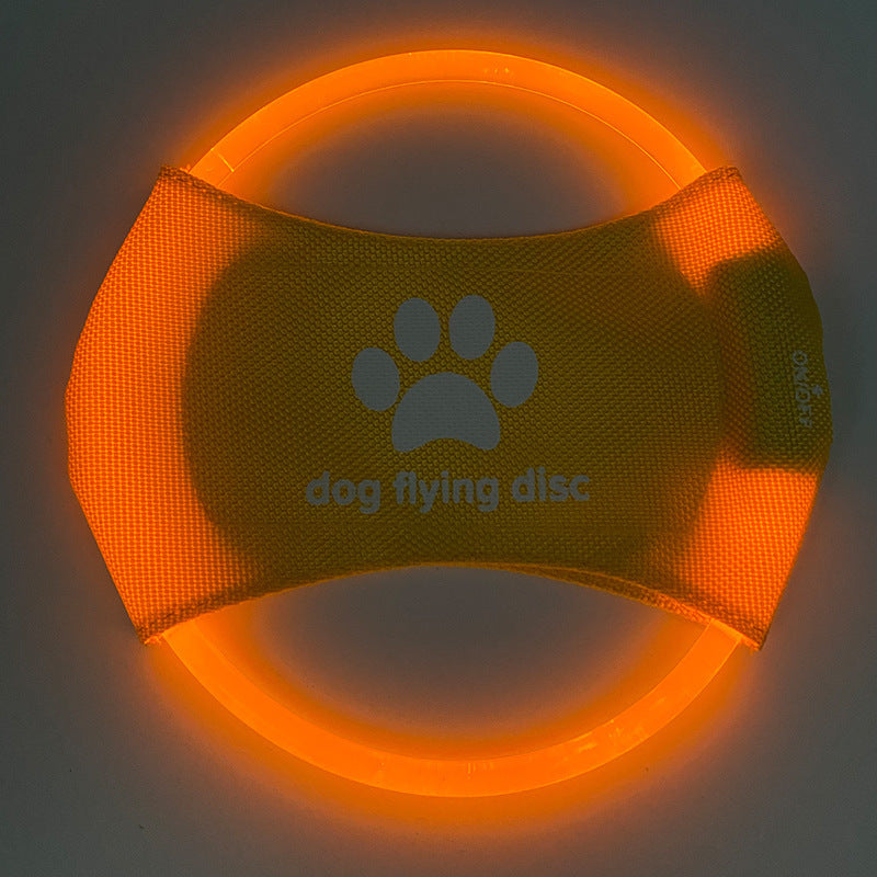 LED Glowing Dog Flying Disc – Light-Up Frisbee for Night Play & Training