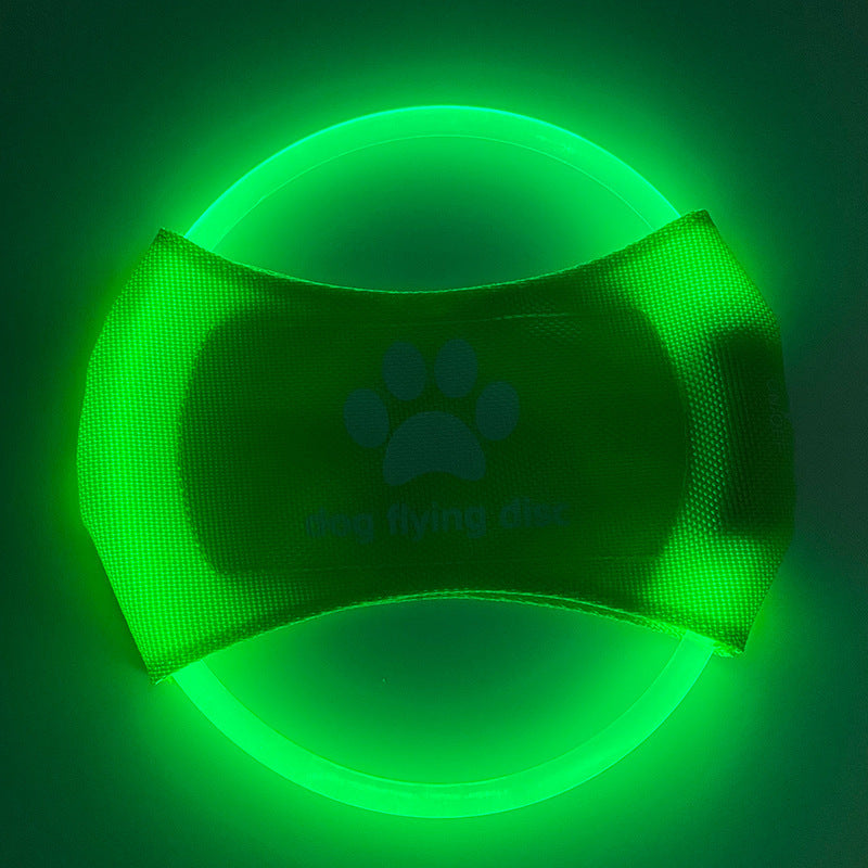 LED Glowing Dog Flying Disc – Light-Up Frisbee for Night Play & Training