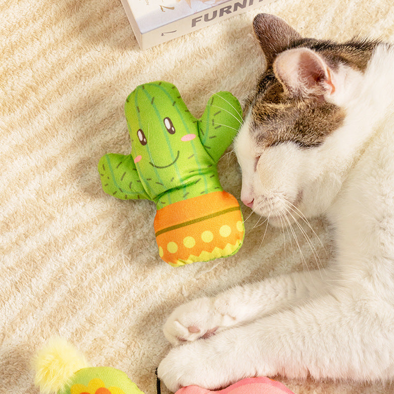 Catnip Plush Chew Toy | Interactive Soft Molar Biting Toy for Cats – Relieve Stress & Teething