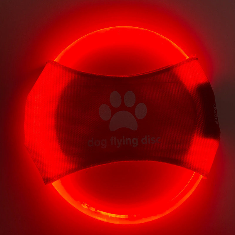 LED Glowing Dog Flying Disc – Light-Up Frisbee for Night Play & Training